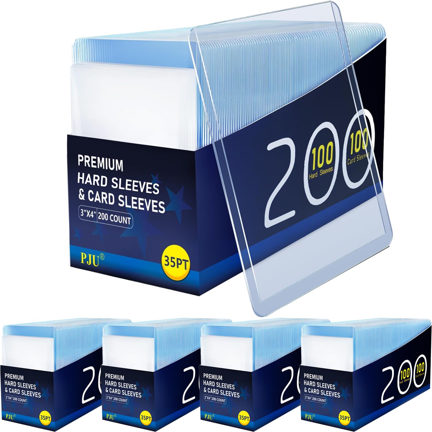 Amazon.com: 1000 Card Sleeves Hard Plastic, Trading Card Holder